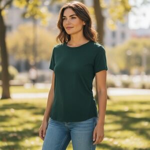 NEW Universal Standard Easy Active Tee Scarab Green Athleisure Size 4XS‎ (0)